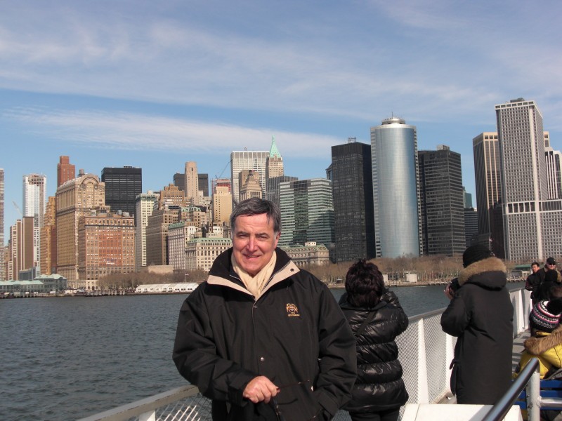 en arrière plan Manhattan..