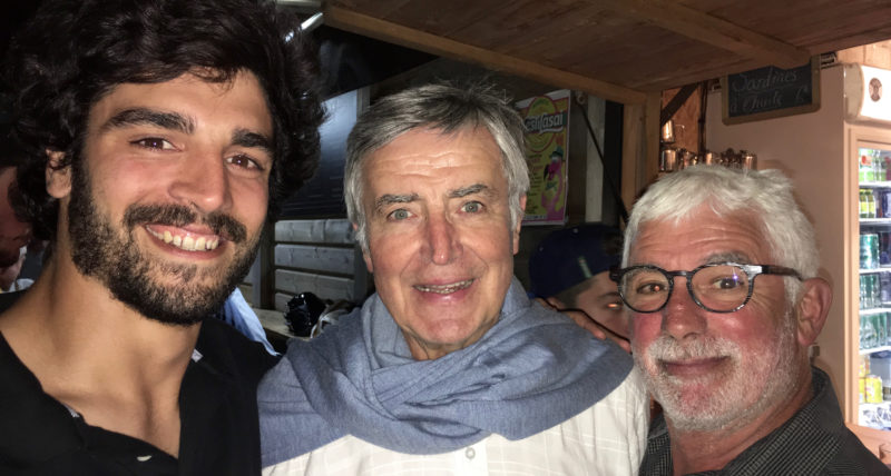 Le moment de la détente  vec le "boss" du Lagunak cabane :  Jean François Cordobes et de son fils Paul.....